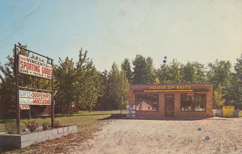 Vinces House of Baits - Vintage Postcard (newer photo)